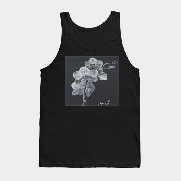 Lily flower charcoal drawing Tank Top by nghoangquang